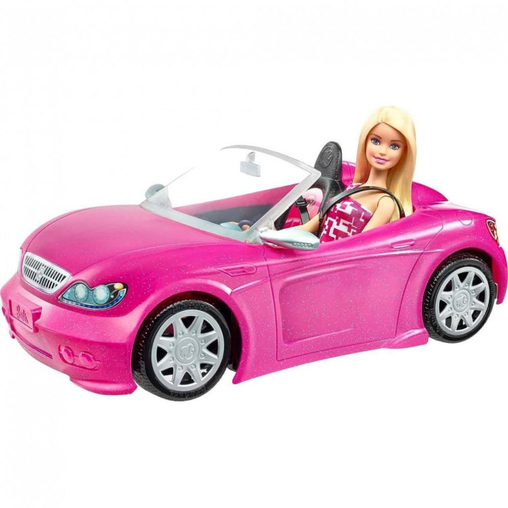 Carro Conversível da Barbie com 2 Lugares e Boneca Inclusa, Rosa - Blumenau