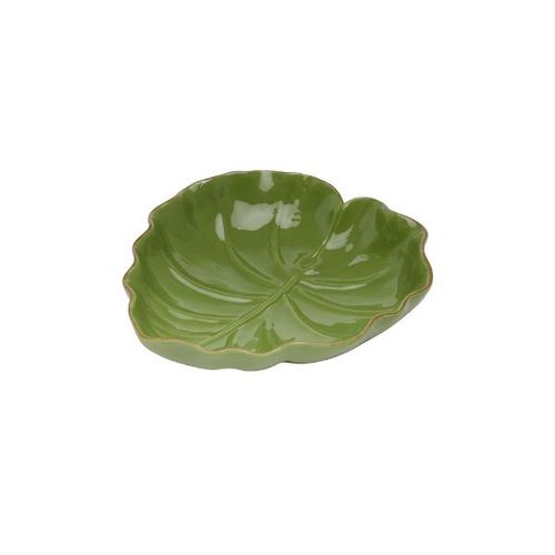 Folha de cerâmica decorativa Lyor 28,7x26,9cm verde