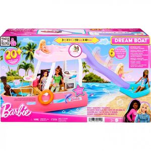 Boneca Barbie Barco Dos Sonhos Com Escorregador +20 Peças