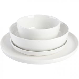 Aparelho de Jantar com 16 Peças de Porcelana Ideal para 4 Pessoas, Gibson  Home Oslo, Branco - Dular