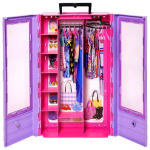 Barbie Fashionistas Armário da Moda com 6 Cabides e Espaço para