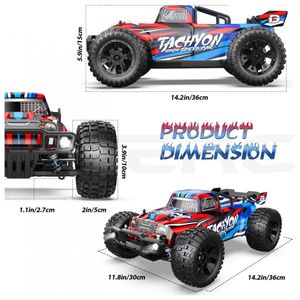 Carro DEERC RC, Monster Truck de controle remoto com 2 baterias para 40  minutos de jogo, todo o terreno 2,4 GHz RTR - Dular