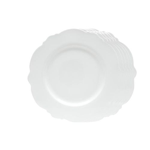 Jogo de pratos rasos em porcelana Wolff Maldivas 28cm 6 peças branco