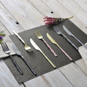 Garfos Para Mesa Bambu Elegante Champanhe Dourado - 6 Peças