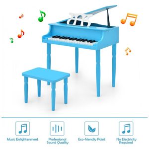 Piano Clássico Infantil de Madeira com 30 Teclas com Banco, 4 Pernas e  Suporte para Partitura, Goplus, Colorido - Dular