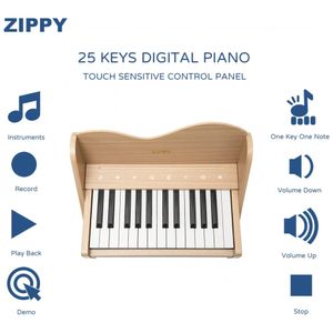 Piano de Madeira Inafntil com 25 Teclas com Controle Digital e