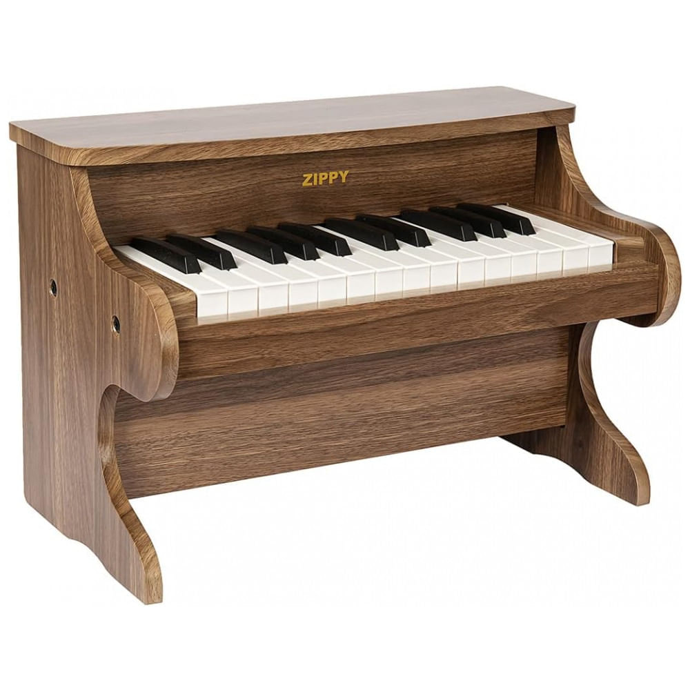 Piano de Madeira Infantil com 25 Teclas para Meninos e Meninas, ZIPPY,  Marrom - Dular