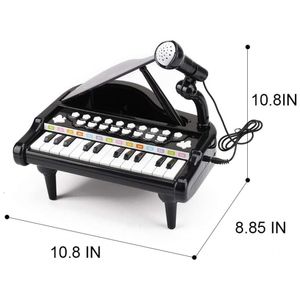 Teclado Infantil com Microfone e 24 Teclas para Crianças de 1 a 4