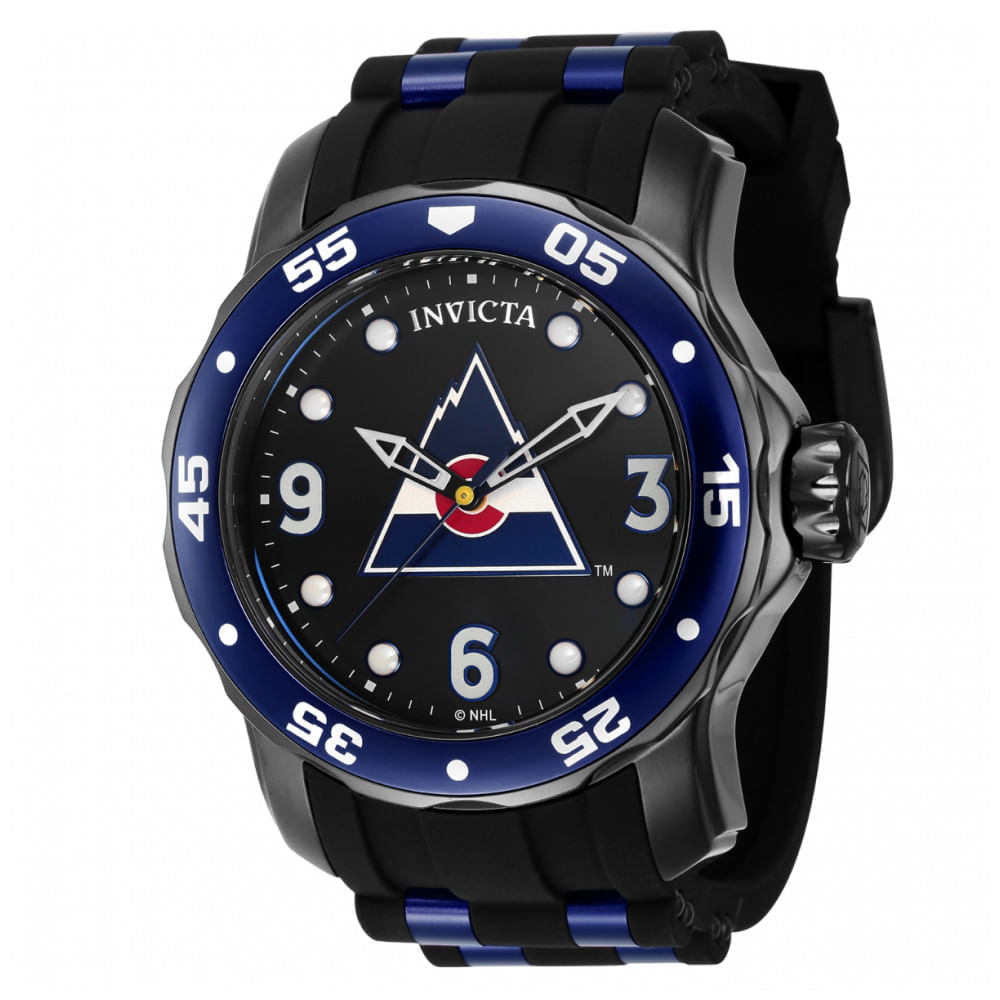 Relógio Masculino NHL Colorado Avalanche, Invicta ZG42652, Preto E.