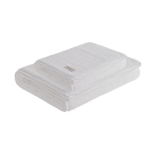 Jogo de toalhas Trussardi Fontani 2 peças 86cmx1,50m Branco