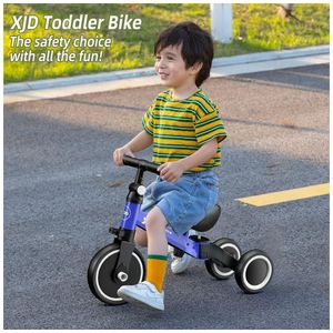 Triciclo Infantil 5 em 1 com Alça de Direção dos Pais e Pedais Removíveis  para Crianças de 1 a 4 Anos, Besrey, Preto - Dular