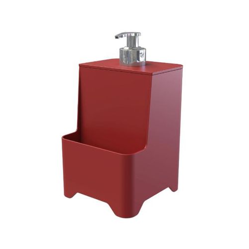 Dispenser para detergente esponja Stolf Cromo Smile 650ml vermelho