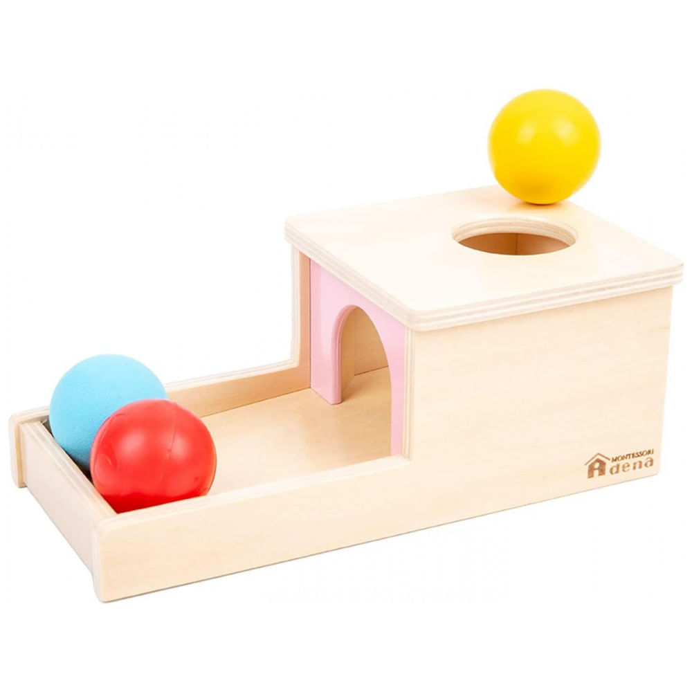 Caixa de Permanência Montessori com Bolas para Bebês de a 12