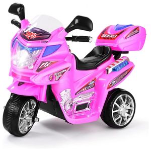 Moto Elétrica Infantil a Bateria 6V com Sons e Luzes, Idade Rec 3 a 6 Anos,  OLAKIDS, Rosa - Dular