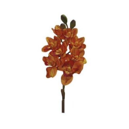 Haste orquídea cymbidium em silicone Brilliance 80cm laranja