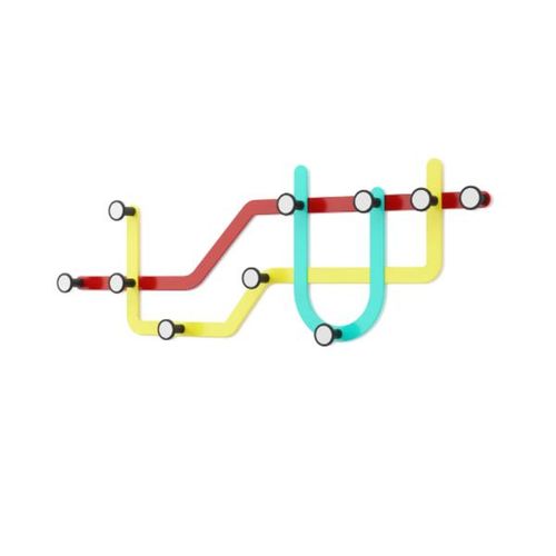 Cabideiro em metal Umbra Subway colorido