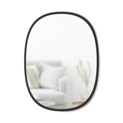 Espelho de parede oval Umbra Hub 46x61cm preto