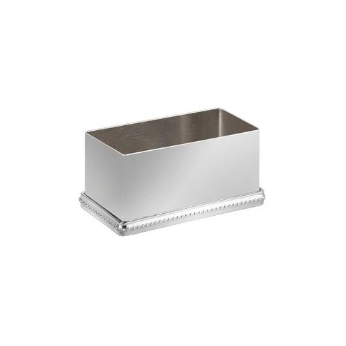 Porta-adoçante retangular em prata Silverlux Pérola 8,5x4cm