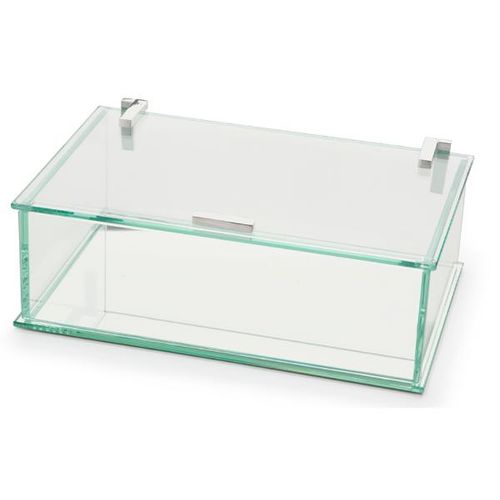 Caixa em vidro e alumínio com fundo espelhado Forma Collection 27,5x18x9,5cm