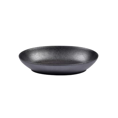 Travessa oval em porcelana Maxwell & Williams Caviar 25,2x16,2cm preta