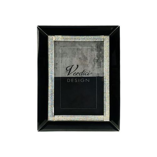 Porta-retratos de vidro MCD Elby Ivy 13x18cm espelhado preto
