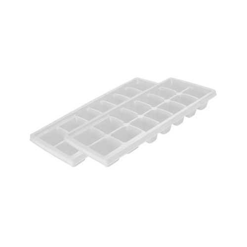 Jogo de formas extra flexíveis para gelo -Plasvale 2 peças branco