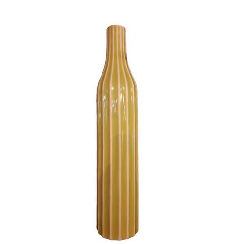 Vaso em cerâmica Urban Skinny Bottle 9,8x9,8x46cm verde