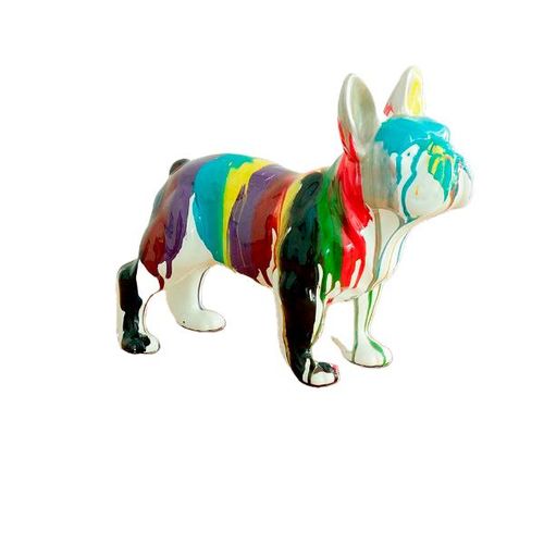 Estatueta de resina Elby Cachorro 28cm colorida