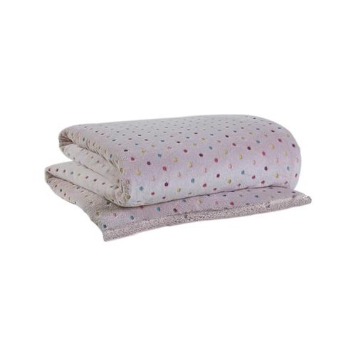 Cobertor Flannel Confette Andreza Casal 1,80mx2,20m Rosa Blush