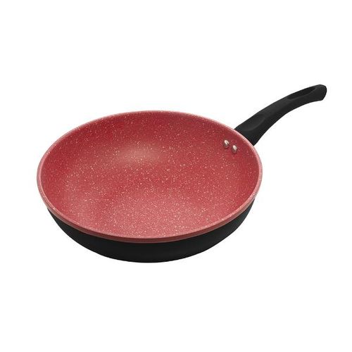 Frigideira wok de indução em alumínio revestido em cerâmico Lyor 28cm vermelho