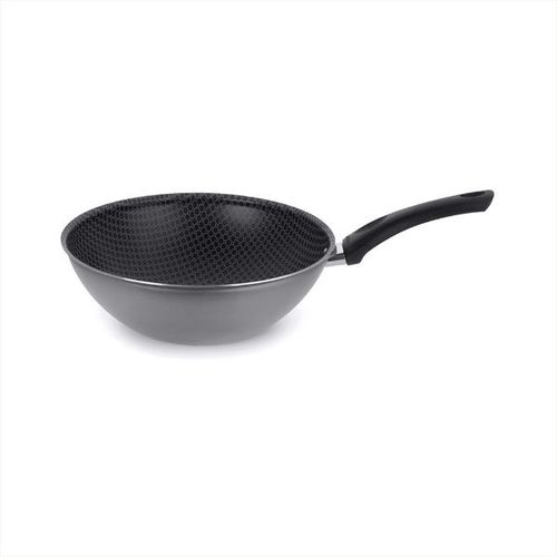 Frigideira wok oriental alumínio Multiflon Bella 28cm preta