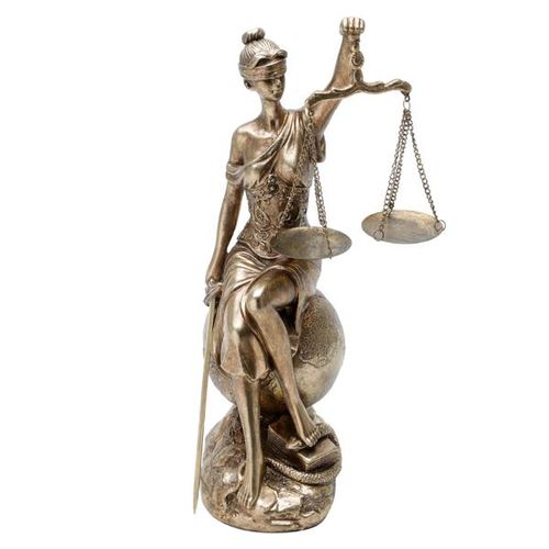 Figura Decorativa Royal Decor Dama Justiça 17x15x35cm 60316