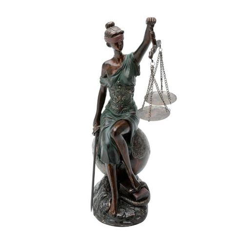Figura Decorativa Royal Decor Dama Justiça 17x15x35cm 60315