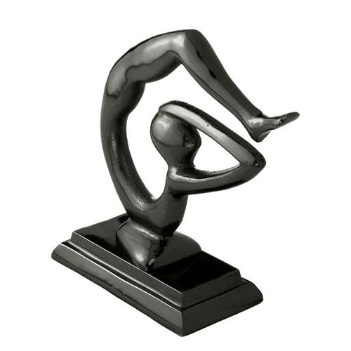 Figura Decorativa em metal Royal Decor 19x8x19cm preta