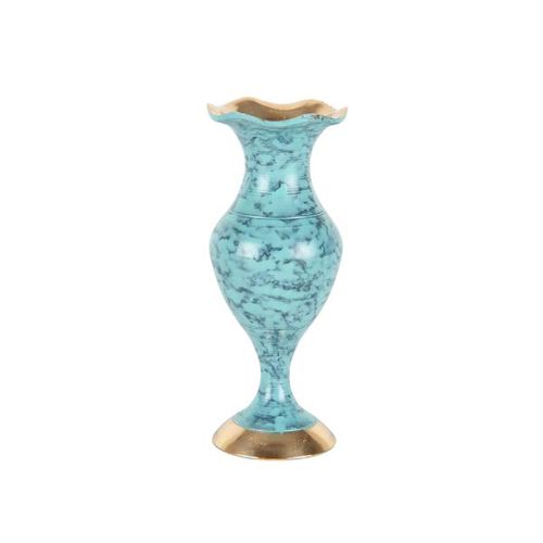 Vaso Decorativo metal Royal Decor Blue Mint 4x10cm azul 61117