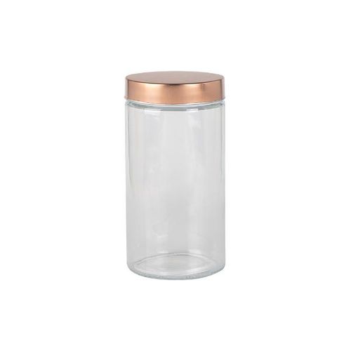 Porta mantimento redondo em vidro Dynasty 1,7 litros prata 24327