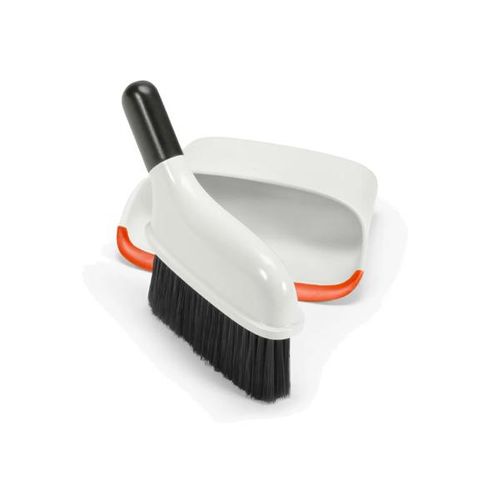 Escova e Pá Compacta Plástico OXO Good Grips 2 peças branco e laranja