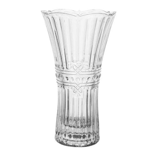 Vaso floreiro acinturado em cristal L'hermitage Fratello 13X24cm