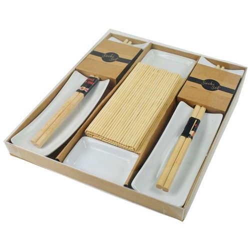 Jogo para sushi em bambu Dynasty 32X22X3,5cm 10 peças
