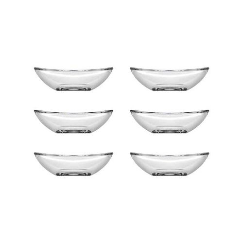 Jogo de mini saladeiras oval em vidro Pasabahçe Gastroboutique 53ml 6 peças