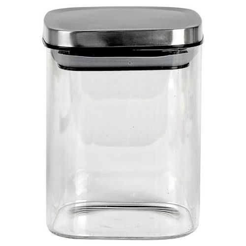 Pote quadrado em vidro borosilicato Zahav 1,6 litro