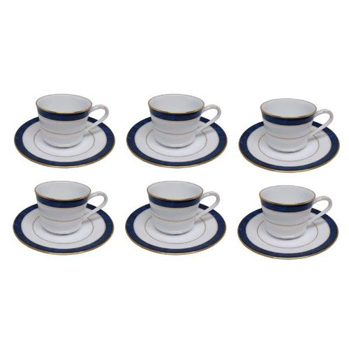 Jogo de xícaras café Noritake Marble Blue 6 peças Jogo de xícaras café Noritake Marble Blue 6 peças