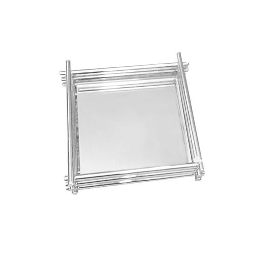 Bandeja com espelho Hara Wire 10x10cm Bandeja com espelho Hara Wire 10x10cm