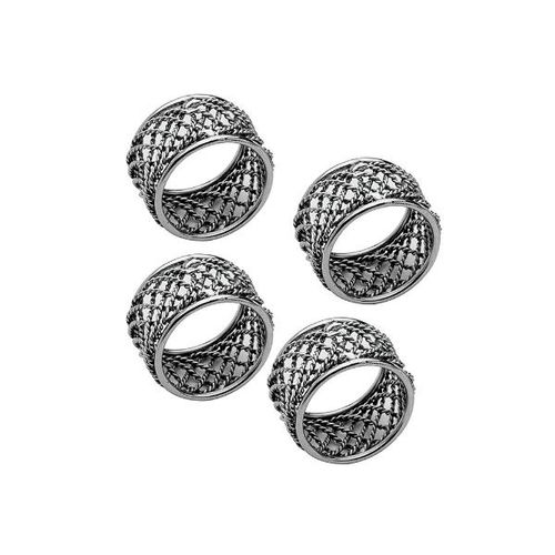 Jogo de anéis para guardanapos em alumínio Wolff 4 peças