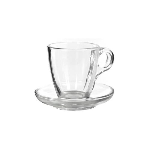 Xícara com pires em vidro Wincy 120ml Xícara com pires em vidro Wincy 120ml