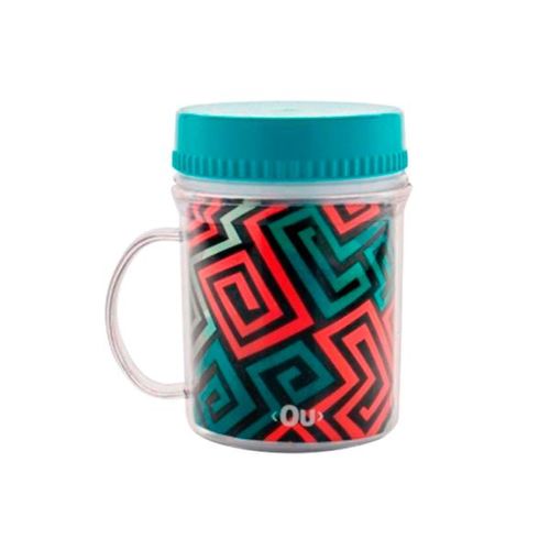 Caneca térmica com tampa Ou Person 400ml azul Caneca térmica com tampa Ou Person 400ml azul
