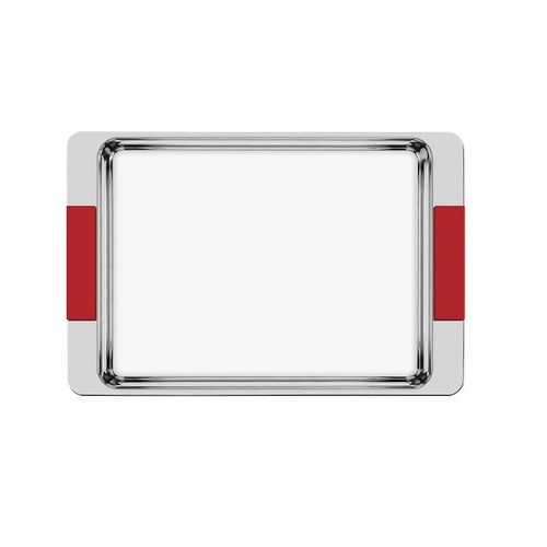 Bandeja retangular Tramontina Piani vermelha Bandeja retangular Tramontina Piani vermelha