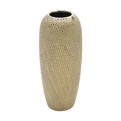 Vaso decorativo em cerâmica Royal 15x35cm dourado