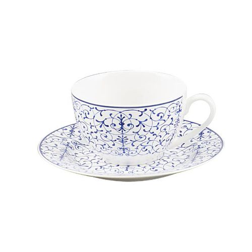 Jogo de xícaras de chá em porcelana Wolff Abstract 220ml azul