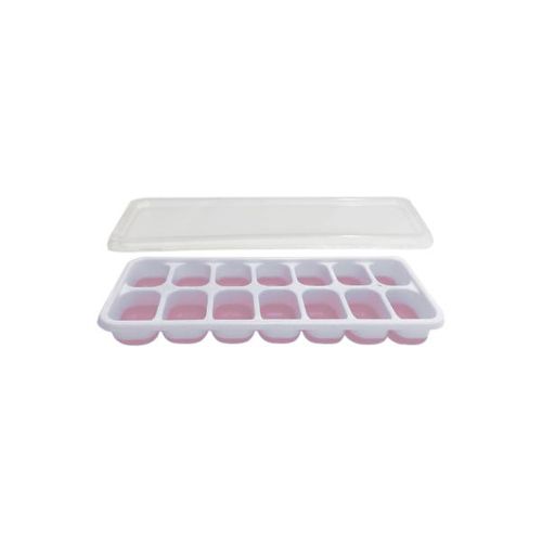 Forma de gelo 14 cubos em plástico e silicone Colonial Soft rosa